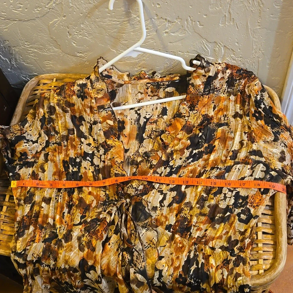 Notations Ruffled Sheer Top - Picture 7 of 9